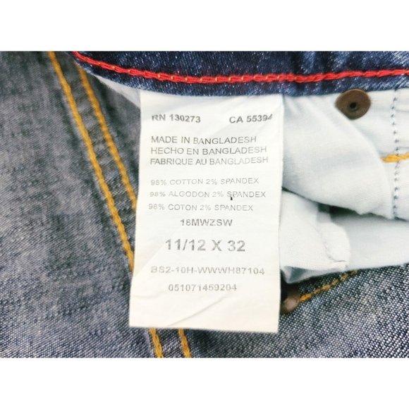 Vintage Wrangler Straight Leg Jeans Womens Size 11/12x32 High Rise Dark Wash - Picture 8 of 8